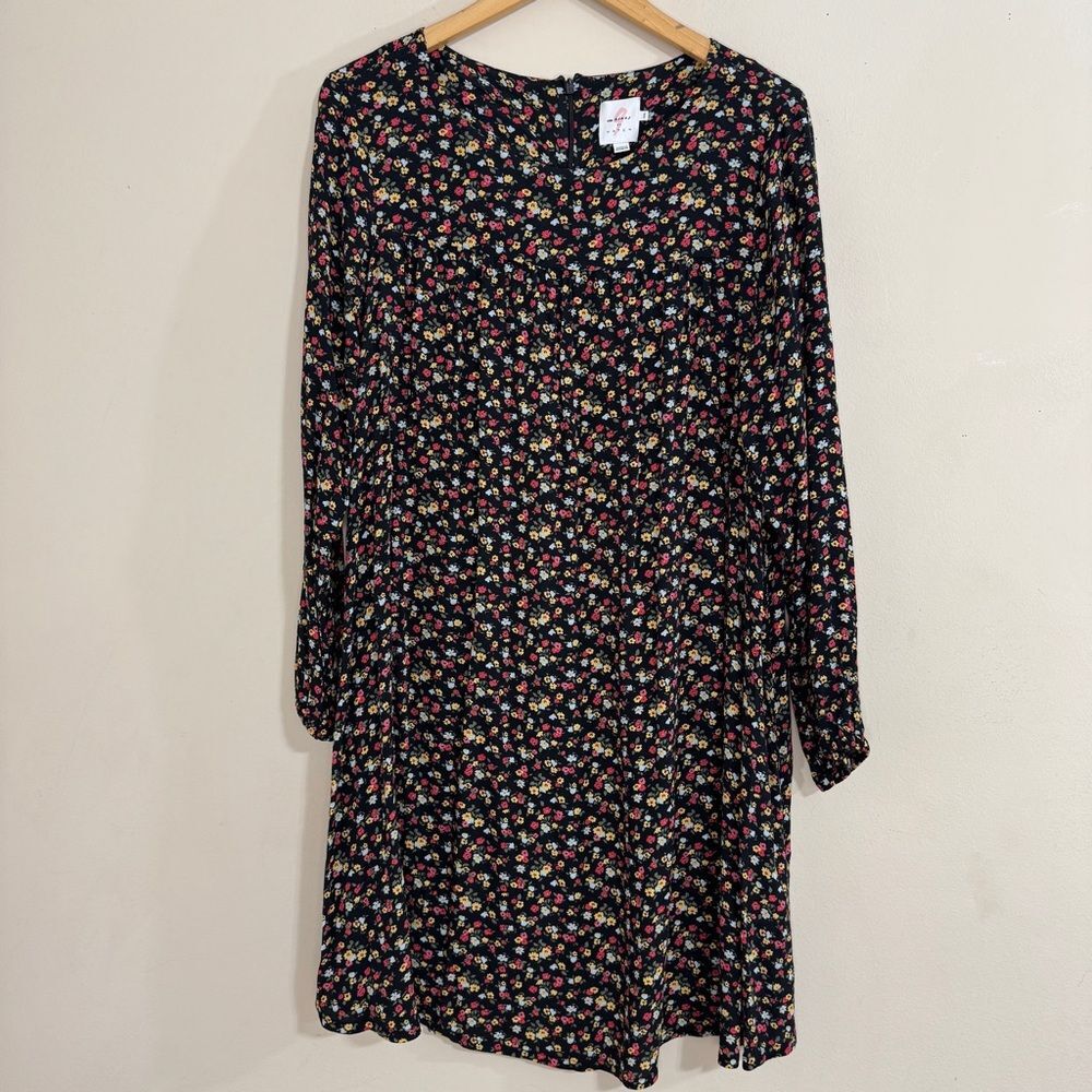 The Nines by HATCH Dark Floral Midi Maternity Dress size XXL Cottage Prairie